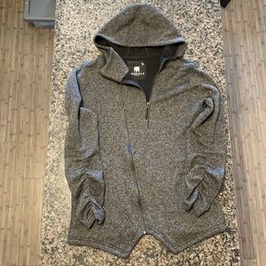 American Stitch, asymmetrical zip up hoodie